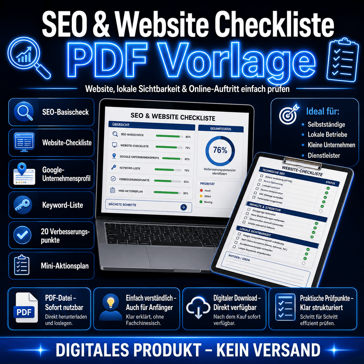 SEO & Website Checkliste – Google Sichtbarkeit für kleine Unternehmen verbessern
